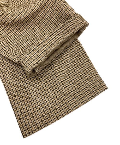 AURALEE（オーラリー）AURALEE (オーラリー) GUNCLUB CHECK PANTS  ガンクラブチェックパンツ　ワイドパンツ　ウールパンツ　日本製 ベージュ サイズ:5の古着・服飾アイテム