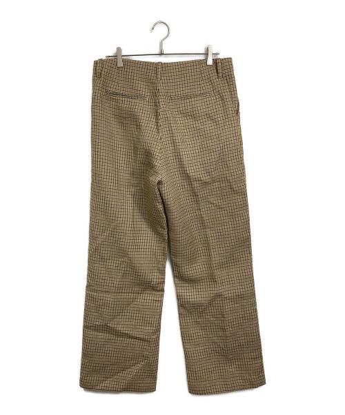 AURALEE（オーラリー）AURALEE (オーラリー) GUNCLUB CHECK PANTS  ガンクラブチェックパンツ　ワイドパンツ　ウールパンツ　日本製 ベージュ サイズ:5の古着・服飾アイテム