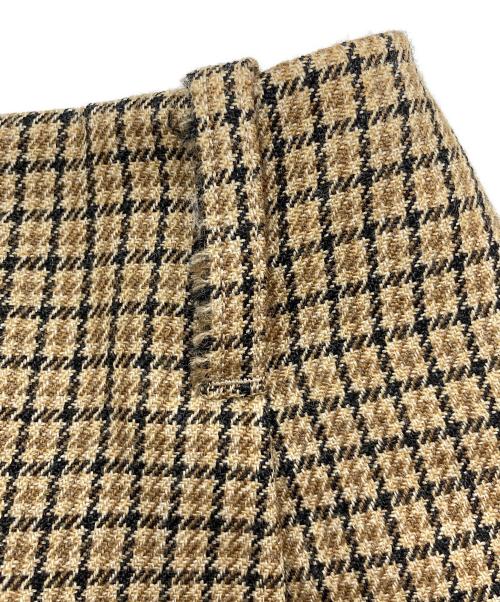 AURALEE（オーラリー）AURALEE (オーラリー) GUNCLUB CHECK PANTS  ガンクラブチェックパンツ　ワイドパンツ　ウールパンツ　日本製 ベージュ サイズ:5の古着・服飾アイテム