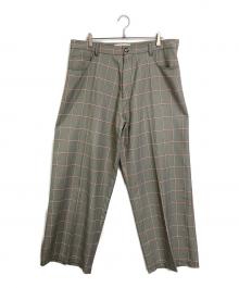 MARNI（マルニ）の古着「20AW Check Wide Baggy Pants　チェックワイドバギーパンツ　イタリア製」｜グレー