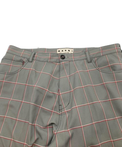 MARNI（マルニ）MARNI (マルニ) 20AW Check Wide Baggy Pants　チェックワイドバギーパンツ　イタリア製 グレー サイズ:48（実寸参照）の古着・服飾アイテム
