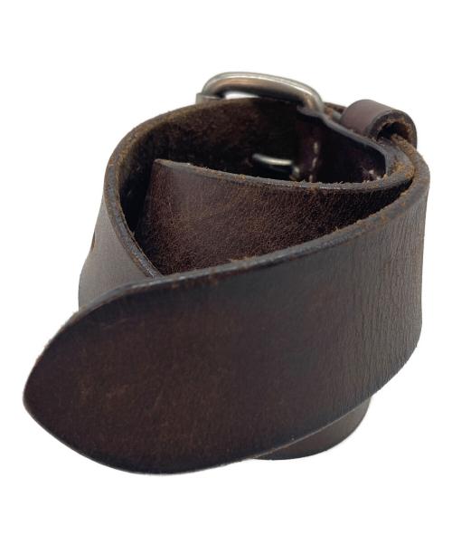 COMME des GARCONS（コムデギャルソン）COMME des GARCONS (コムデギャルソン) カウレザーベルト　牛革　日本製 ブラウン サイズ:実寸参照の古着・服飾アイテム