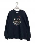 MAISON SPECIALメゾンスペシャル）の古着「Silicon Print Sweatshirt」｜ブラック