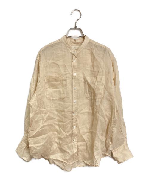 IENA（イエナ）IENA (イエナ) ラミー バンドカラーWポケット シャツ ベージュ サイズ:38の古着・服飾アイテム