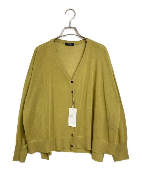 journal standard L'essage（ジャーナルスタンダード レサージュ）journal standard L'essage (ジャーナルスタンダード レサージュ) シアーVネックカーディガン カーキ サイズ:FREE 未使用品の古着・服飾アイテム