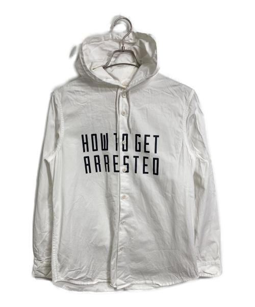 SUPREME（シュプリーム）SUPREME (シュプリーム) フード付きシャツ/arrested hooded shirt ホワイト サイズ: Mの古着・服飾アイテム