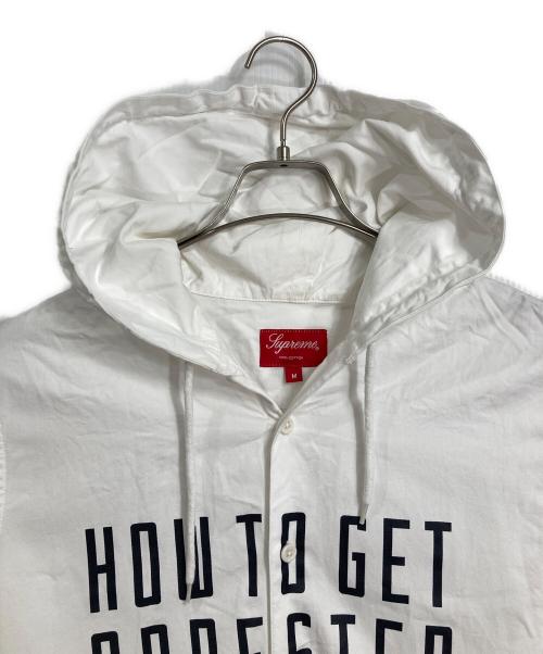 SUPREME（シュプリーム）SUPREME (シュプリーム) フード付きシャツ/arrested hooded shirt ホワイト サイズ: Mの古着・服飾アイテム