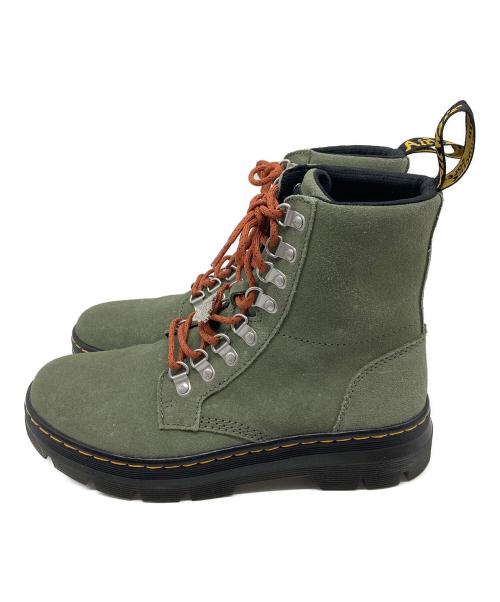Dr.Martens（ドクターマーチン）Dr.Martens (ドクターマーチン) COMBS UTILITY ブーツ　レースアップブーツ グリーン サイズ:レディースUS9：メンズUS8の古着・服飾アイテム