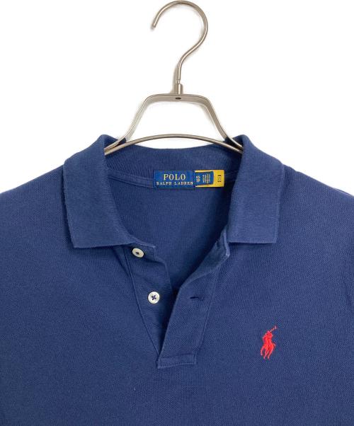 POLO RALPH LAUREN（ポロ・ラルフローレン）POLO RALPH LAUREN (ポロ・ラルフローレン) ポロシャツワンピース　ロングワンピース　ポニー刺繍 ネイビー サイズ:XSの古着・服飾アイテム