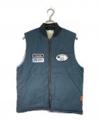 AVIREX×UNIVERSAL OVERALLアヴィレックス×ユニバーサルオーバーオール）の古着「WORK VEST 中綿リバーシブルベスト」｜ネイビー