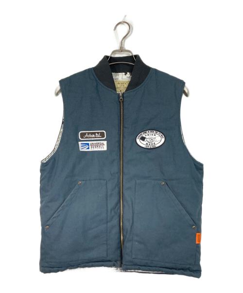 AVIREX（アヴィレックス）AVIREX (アヴィレックス) UNIVERSAL OVERALL (ユニバーサルオーバーオール) WORK VEST 中綿リバーシブルベスト ネイビー サイズ:Mの古着・服飾アイテム