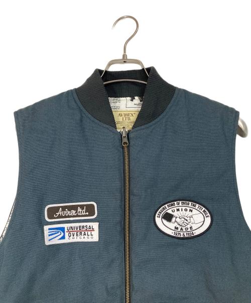 AVIREX（アヴィレックス）AVIREX (アヴィレックス) UNIVERSAL OVERALL (ユニバーサルオーバーオール) WORK VEST 中綿リバーシブルベスト ネイビー サイズ:Mの古着・服飾アイテム