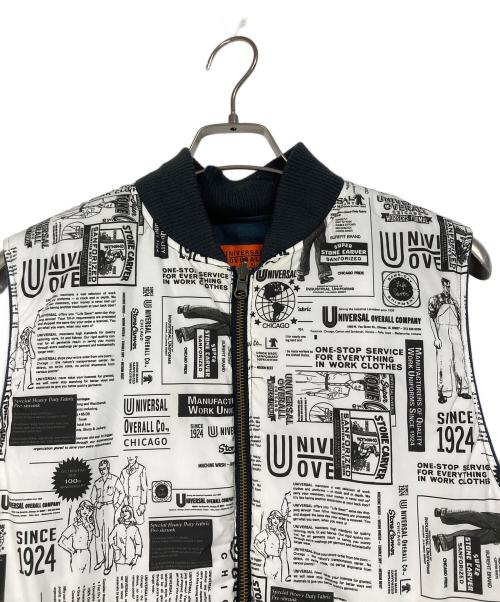 AVIREX（アヴィレックス）AVIREX (アヴィレックス) UNIVERSAL OVERALL (ユニバーサルオーバーオール) WORK VEST 中綿リバーシブルベスト ネイビー サイズ:Mの古着・服飾アイテム