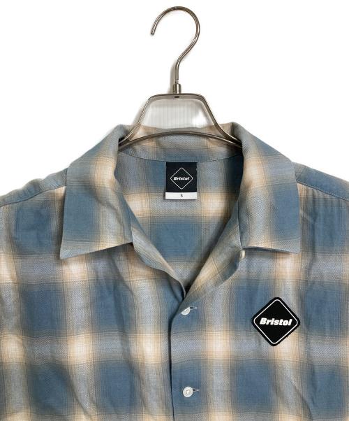 SOPH.（ソフ）SOPH. (ソフ) BIG LOGO S/S BAGGY SHIRT  ビッグ ロゴ ショートスリーブ バギー シャツ  半袖シャツ　チェックシャツ　日本製 ブルー サイズ:Sの古着・服飾アイテム