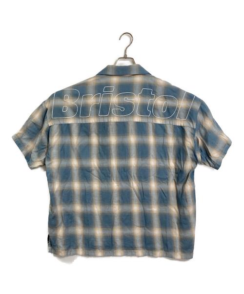 SOPH.（ソフ）SOPH. (ソフ) BIG LOGO S/S BAGGY SHIRT  ビッグ ロゴ ショートスリーブ バギー シャツ  半袖シャツ　チェックシャツ　日本製 ブルー サイズ:Sの古着・服飾アイテム