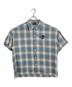 SOPH.（ソフ）の古着「BIG LOGO S/S BAGGY SHIRT  ビッグ ロゴ ショートスリーブ バギー シャツ  半袖シャツ　チェックシャツ　日本製」｜ブルー