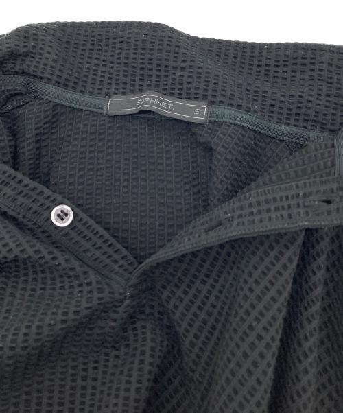 SOPHNET.（ソフネット）SOPHNET. HIGH GAUGE WAVE STRIPE HEM CORD S/S PULLOVER SHIRT ハイ ゲージ ウェーブ ストライプ ヘム コード ショートスリーブ プルオーバー シャツ 半袖シャツ　日本製 サイズ:Sの古着・服飾アイテム