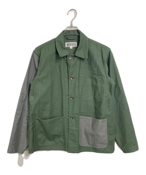 Engineered Garments WORK DAY（エンジニアードガーメンツ ワークデイ）Engineered Garments WORK DAY (エンジニアードガーメンツ ワークデイ) ピケカバーオール　アウター　ライトアウター　USA製 グリーン サイズ:Sの古着・服飾アイテム