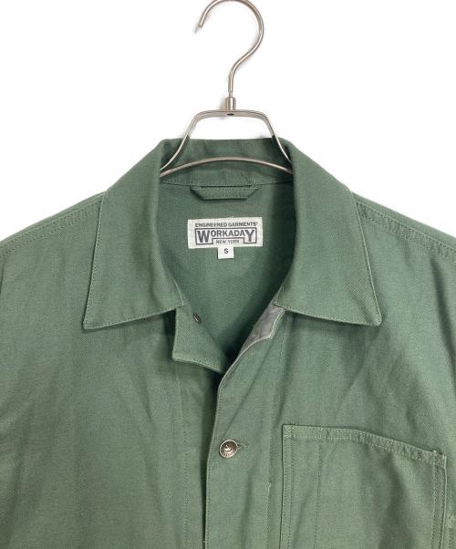 Engineered Garments WORK DAY（エンジニアードガーメンツ ワークデイ）Engineered Garments WORK DAY (エンジニアードガーメンツ ワークデイ) ピケカバーオール　アウター　ライトアウター　USA製 グリーン サイズ:Sの古着・服飾アイテム