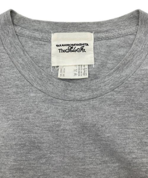 TAKAHIROMIYASHITA TheSoloIst.（タカヒロミヤシタ ザソロイスト）TAKAHIROMIYASHITA TheSoloIst. American Apparel (アメリカンアパレル) NEW YORK CITY プリント ポケットTシャツ　半袖カットソー　Tシャツ　Tee  USA製 グレー サイズ: Mの古着・服飾アイテム