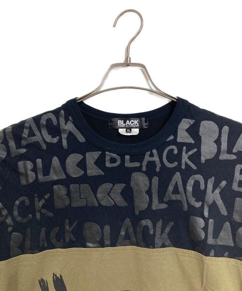 BLACK COMME des GARCONS（ブラックコムデギャルソン）BLACK COMME des GARCONS (ブラックコムデギャルソン) Disney (ディズニー) 半袖カットソー　プリントカットソー　Tシャツ　Tee  ミッキー　日本製 ブラック サイズ:XLの古着・服飾アイテム