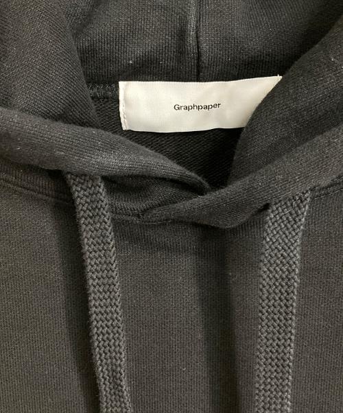 Graphpaper（グラフペーパー）Graphpaper (グラフペーパー) Compact Terry Hoodie  コンパクトテリーフーディー  パーカー　日本製 ブラック サイズ:実寸参照の古着・服飾アイテム