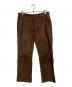 SEVEN BY SEVEN（セブンバイセブン）の古着「LEATHER FLARE TROUSERS -GOAT SUEDE- ヤギ革」｜ブラウン