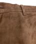 中古・古着 SEVEN BY SEVEN (セブンバイセブン) LEATHER FLARE TROUSERS -GOAT SUEDE- ヤギ革 ブラウン サイズ:L：20000円
