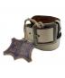 METAL JACKET（メタルジャケット）の古着「STEERHIDE STAR EMBLEM LONG BELT   ステアハイドスターエンブレムロングベルト ベルト　日本製」｜ホワイト