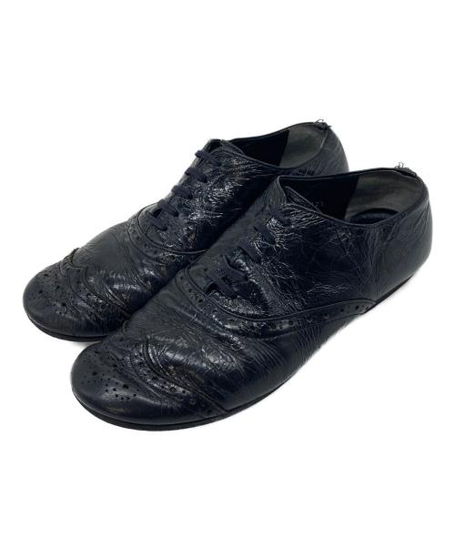tricot COMME des GARCONS（トリココムデギャルソン）tricot COMME des GARCONS (トリココムデギャルソン) レースアップシューズ ブラック サイズ:22 1／2の古着・服飾アイテム