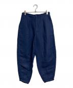 POLO RALPH LAURENポロ・ラルフローレン）の古着「PLEATED LINEN BLEND TWILL PANT サーカスパンツ　リネンパンツ」｜ネイビー