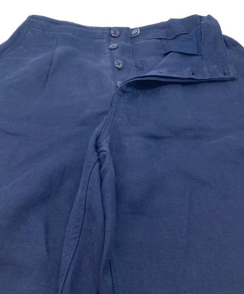 POLO RALPH LAUREN（ポロ・ラルフローレン）POLO RALPH LAUREN (ポロ・ラルフローレン) PLEATED LINEN BLEND TWILL PANT サーカスパンツ　リネンパンツ ネイビー サイズ:6の古着・服飾アイテム