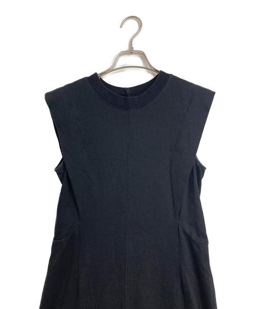 Mame Kurogouchi（マメクロゴウチ）mame kurogouchi (マメクロゴウチ) Cotton Jersey Sleeveless Dress ブラック サイズ:2の古着・服飾アイテム