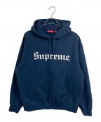 SUPREMEシュプリーム）の古着「Washed Old English Hooded Sweatshirt 内部起毛」｜ネイビー