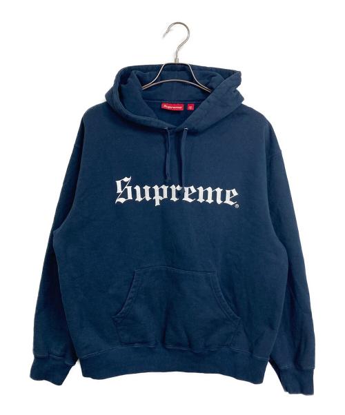 SUPREME（シュプリーム）Supreme (シュプリーム) Washed Old English Hooded Sweatshirt 内部起毛 ネイビー サイズ:Mの古着・服飾アイテム