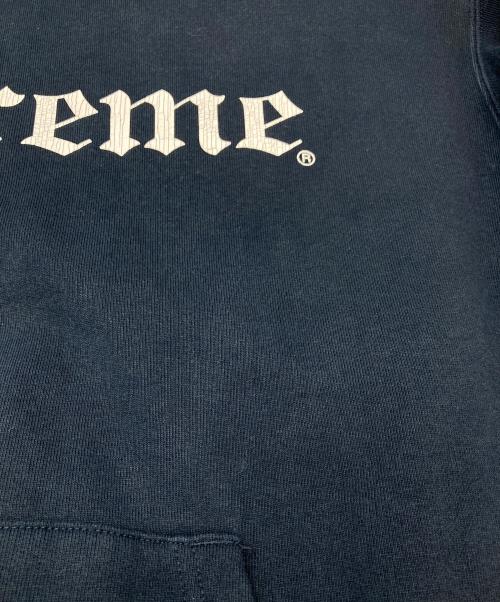 SUPREME（シュプリーム）Supreme (シュプリーム) Washed Old English Hooded Sweatshirt 内部起毛 ネイビー サイズ:Mの古着・服飾アイテム