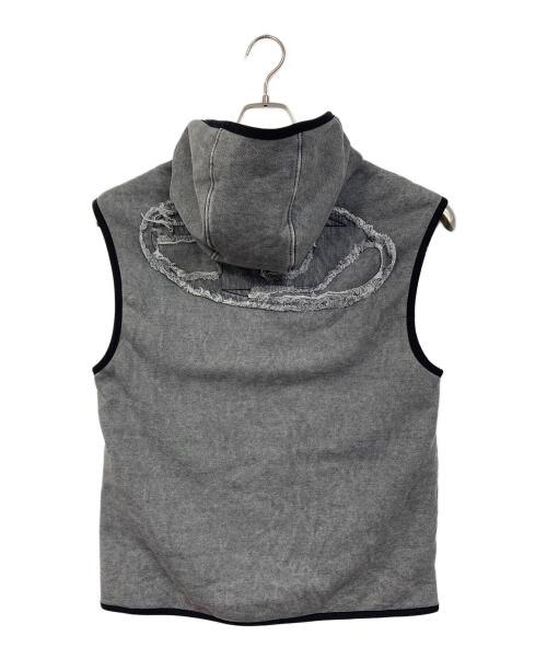DIESEL（ディーゼル）DIESEL (ディーゼル) S-HAKY-NEW エスハーキーニュー ノースリーブパーカー　フーディー グレー サイズ:Sの古着・服飾アイテム
