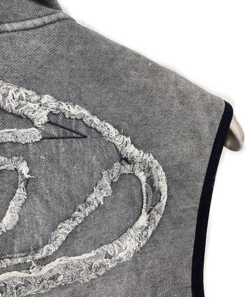 DIESEL（ディーゼル）DIESEL (ディーゼル) S-HAKY-NEW エスハーキーニュー ノースリーブパーカー　フーディー グレー サイズ:Sの古着・服飾アイテム