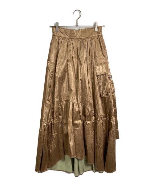 MAISON SPECIAL（メゾンスペシャル）MAISON SPECIAL (メゾンスペシャル) Coding Volume Skirt レザースカート ベージュ サイズ:FREEの古着・服飾アイテム