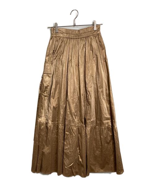 MAISON SPECIAL（メゾンスペシャル）MAISON SPECIAL (メゾンスペシャル) Coding Volume Skirt レザースカート ベージュ サイズ:FREEの古着・服飾アイテム