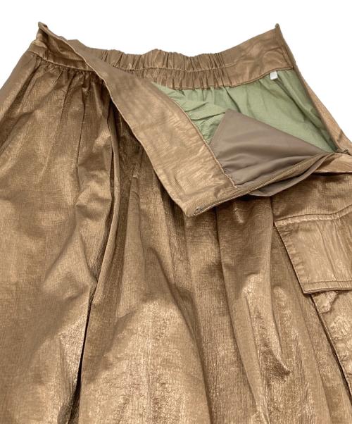 MAISON SPECIAL（メゾンスペシャル）MAISON SPECIAL (メゾンスペシャル) Coding Volume Skirt レザースカート ベージュ サイズ:FREEの古着・服飾アイテム