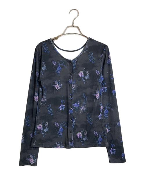 HARE（ハレ）HARE (ハレ)  フラワーコラージュ カーディガン ブラック サイズ:FREEの古着・服飾アイテム