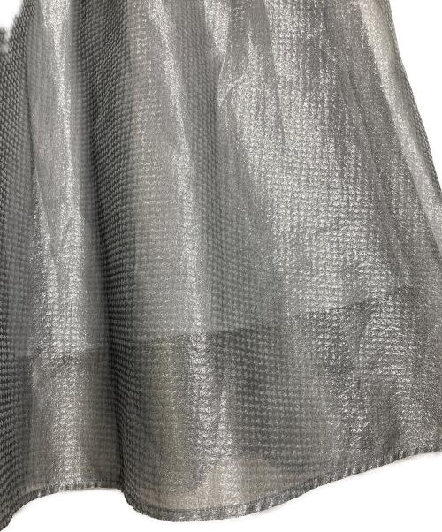 UNITED ARROWS（ユナイテッドアローズ）UNITED ARROWS (ユナイテッドアローズ) スケルトンシャインジャガードスカート グレー サイズ:38の古着・服飾アイテム