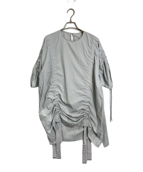 JOSE MOON（ジョゼムーン）JOSE MOON (ジョゼムーン) タック入り半袖ワンピース グレー サイズ:FREEの古着・服飾アイテム