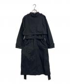 MM6 Maison Margielaエムエムシックスメゾンマルジェラ）の古着「Reversed Trench Coat コートワンピース　イタリア製　21AW」｜ブラック