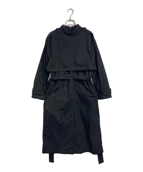 MM6 Maison Margiela（エムエムシックスメゾンマルジェラ）MM6 Maison Margiela (エムエムシックスメゾンマルジェラ) Reversed Trench Coat コートワンピース　イタリア製　21AW ブラック サイズ:38の古着・服飾アイテム
