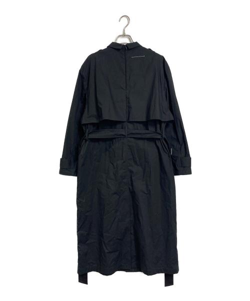 MM6 Maison Margiela（エムエムシックスメゾンマルジェラ）MM6 Maison Margiela (エムエムシックスメゾンマルジェラ) Reversed Trench Coat コートワンピース　イタリア製　21AW ブラック サイズ:38の古着・服飾アイテム