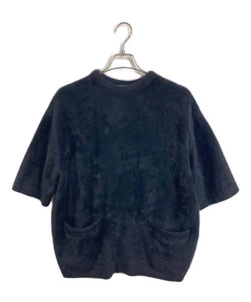 UNITED ARROWS（ユナイテッドアローズ）UNITED ARROWS (ユナイテッドアローズ) フォックスカシミヤ オーバーミドル プルオーバー ブラック サイズ:実寸参照の古着・服飾アイテム