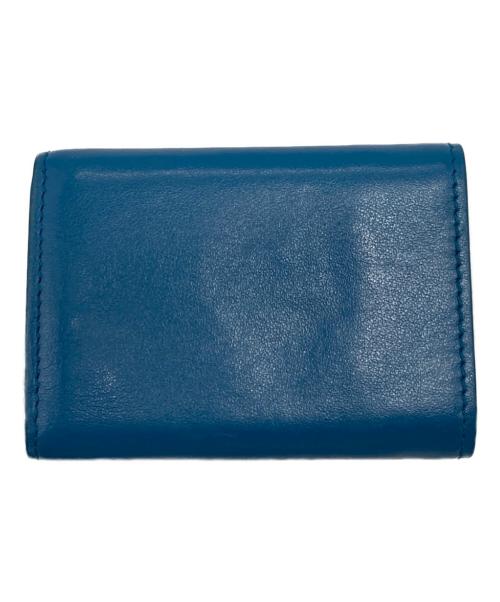 Saint Laurent Paris（サンローランパリ）Saint Laurent Paris (サンローランパリ) スター柄コンパクトウォレット　ミニ財布　三つ折り財布 ブルー サイズ:実寸参照の古着・服飾アイテム