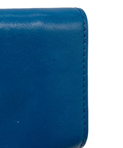 Saint Laurent Paris（サンローランパリ）Saint Laurent Paris (サンローランパリ) スター柄コンパクトウォレット　ミニ財布　三つ折り財布 ブルー サイズ:実寸参照の古着・服飾アイテム
